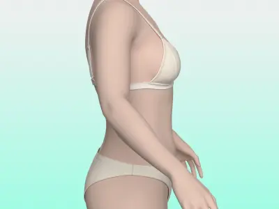 Underwear set for women 3D model