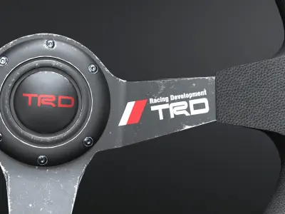 Sports Car Steering Wheel 3D model