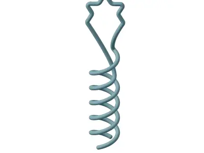 Plastic Spiral Star Lamp Filament Toy 3D model