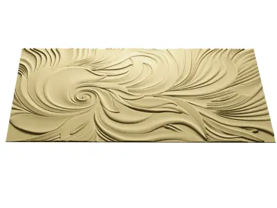 Modern Relief Wall Mural Decor CNC 3D Print 01 3D model