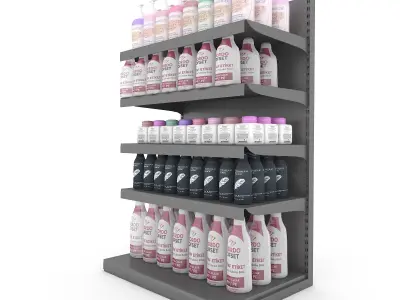 cosmetic product market stand 09 Low-poly 3D model