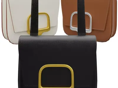 Hermes Della Cavalleria Mini Rubis Bag Low-poly 3D model