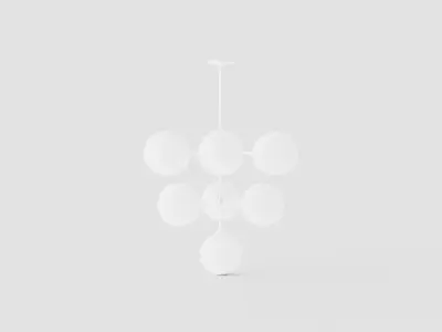 Ashleigh Chandelier - Silver Low-poly 3D model