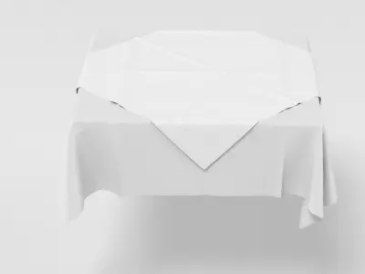 Tablecloth table with cloth 3D model