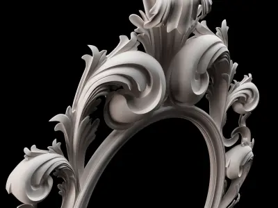 mirror ornate frame 3D model