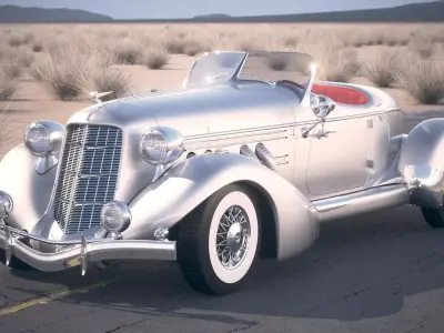 Auburn Speedster 851 desert studio 3D model