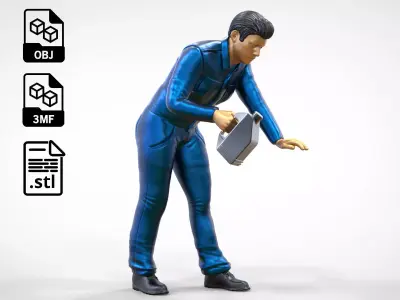 N5 Mechanic bend over Pouring Oil 3D print model