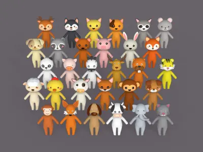Character002 Little Animal Pack Low-poly 3D model
