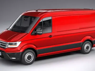 Volkswagen Crafter Medium Low Roof 2019 3D model