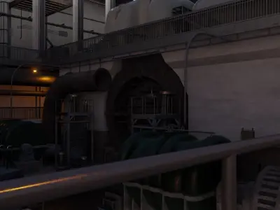 1920s Power plant turbine hall 3D model