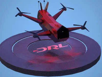 DRL Racer Drone Low-poly 3D model