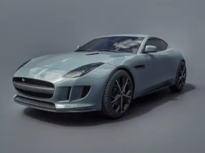 Sport car jaguar f type 3D model