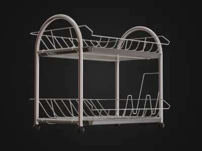 Dish drainer 01 Low-poly 3D model