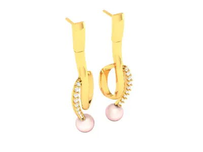 Women Diamond Earrings 3D print model