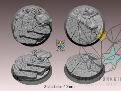 UNBAN RUINS BASES FOR GRIMDARK SCIFI Free 3D print model
