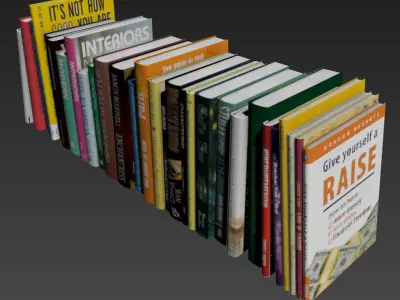 Book set 01 3D model purchase