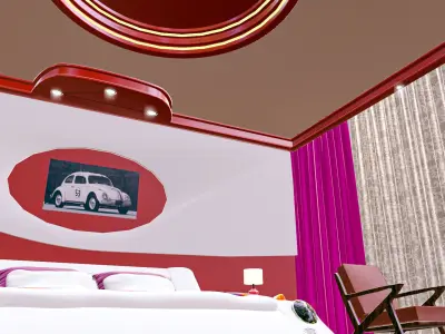 Bedroom and bed The Beetle 3D model