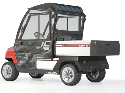 Yamaha Golf Cart UMAX CAB RED 3D model