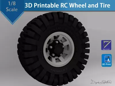 RC Wheel and Tire 3D print model