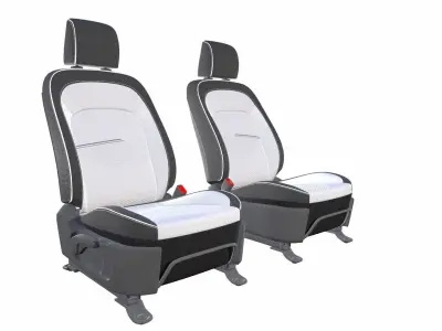 Car Front Seats Low-poly 3D model