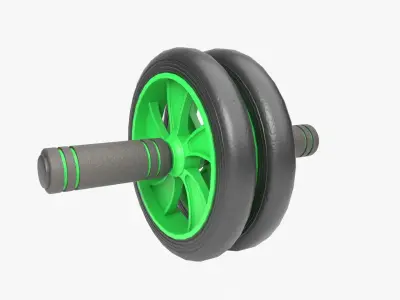 Exercise Wheels Low-poly 3D model