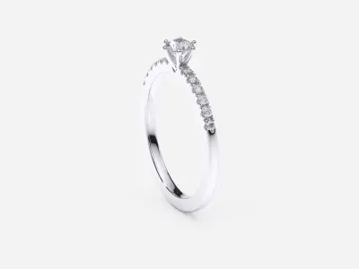 ZDR0156 engagement ring 3D print model