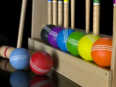 Croquet set 3D model