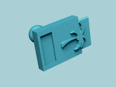 Stamp 32 - Palm Tree - Fondant Decoration Maker Toy 3D print model