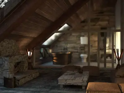 COMPLETE INTERIOR SET- VRAY  3D model