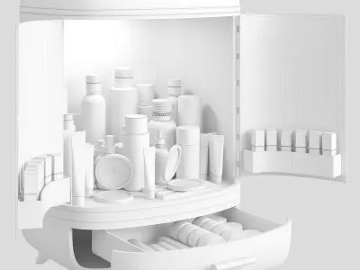 A set of cosmetics for a beauty salon or dressing table 3D model