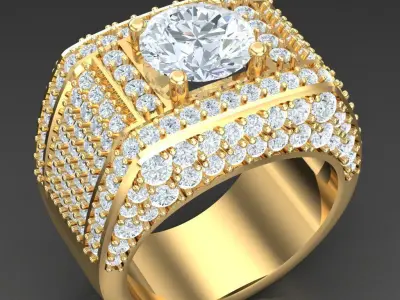 Luxury Men Rings Designs 6MR075 3D print model