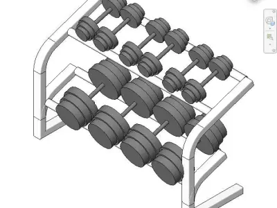Gym tools  set - Revit family  3D model