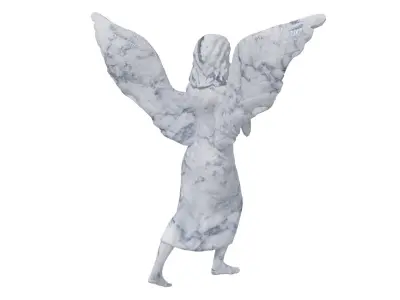 Angel Statue Low-poly 3D model
