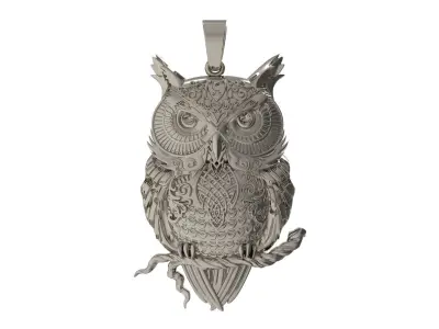Owl pendant N - 225 3D print model