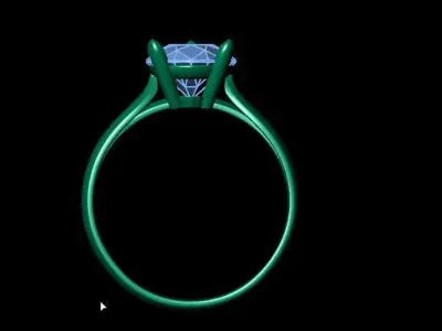 pear shape 5 prong solitaire ring Free 3D print model