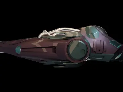 Spaceship futuristic spacecraft Free 3D model