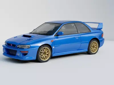 Subaru impreza WRX STI 22b 3D model
