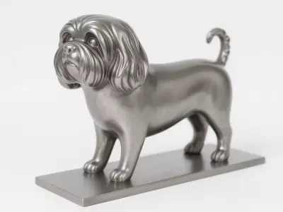 Dog sculpture 3D print model 4