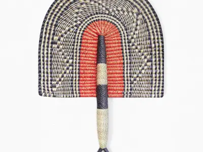 African Handwoven Fan 37 3D model