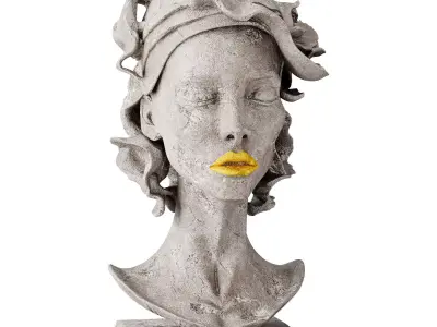 Abstract Female Sculpture Bust 3D model