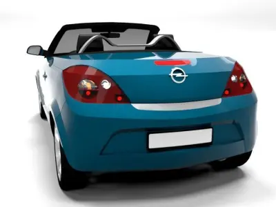 OPEL TIGRA CABRIO LOWPOLY Low-poly 3D model