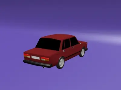 russian car vaz Low-poly 3D model