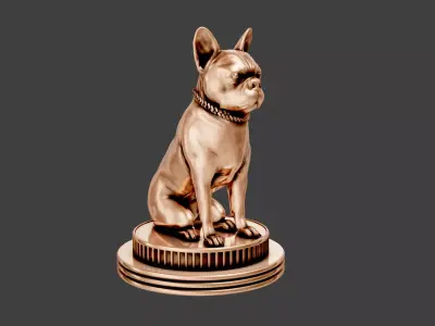 Dog Statue cute luxury 3D print model