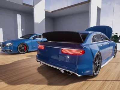 Generic Small 4 Door Sedan Low-poly 3D model