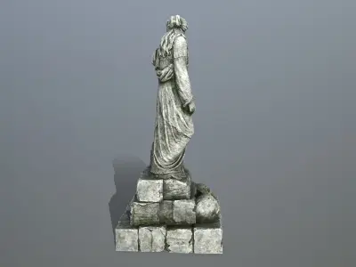 statue 5 aphrodite Low-poly 3D model