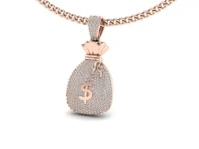  Pendant 11 Money Bag 3D print model