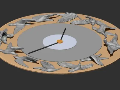  Flying Birds Clock 3D print model