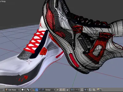 Jordan sneakers shoes  Low-poly 3D model