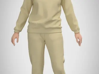 3D model digital hoodie and pant 3D model 3D model
