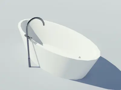 Luxury Bath Low-poly 3D model